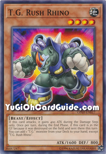 Yu-Gi-Oh Card: T.G. Rush Rhino