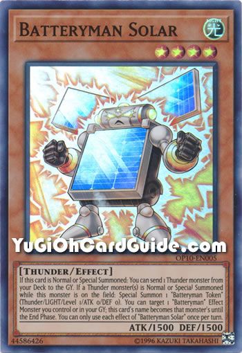 Yu-Gi-Oh Card: Batteryman Solar