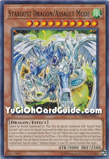 Yu-Gi-Oh Card: Stardust Dragon/Assault Mode
