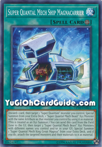 Yu-Gi-Oh Card: Super Quantal Mech Ship Magnacarrier