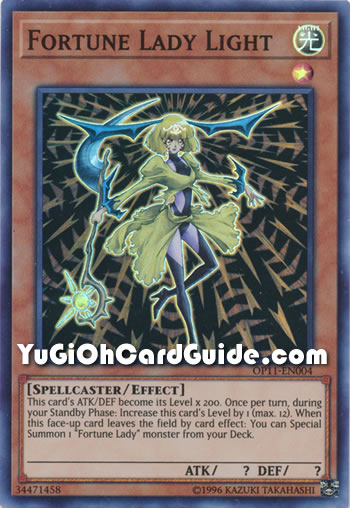 Yu-Gi-Oh Card: Fortune Lady Light