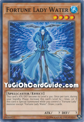 Yu-Gi-Oh Card: Fortune Lady Water
