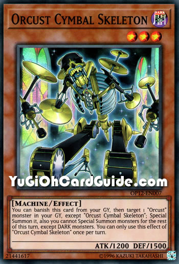 Yu-Gi-Oh Card: Orcust Cymbal Skeleton