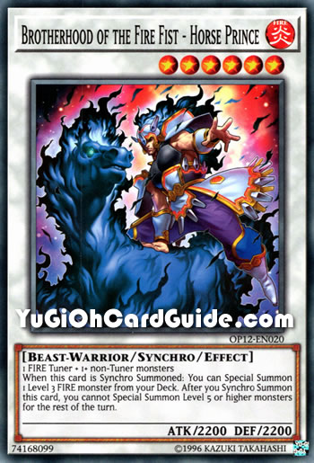 Yu-Gi-Oh Card: Brotherhood of the Fire Fist - Horse Prince