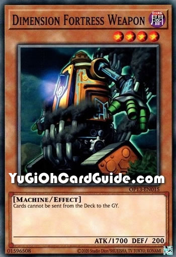 Yu-Gi-Oh Card: Dimension Fortress Weapon