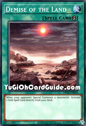 Yu-Gi-Oh Card: Demise of the Land