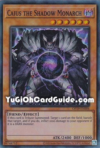 Yu-Gi-Oh Card: Caius the Shadow Monarch
