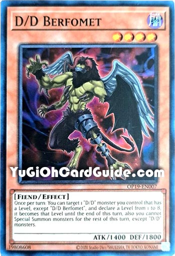 Yu-Gi-Oh Card: D/D Berfomet