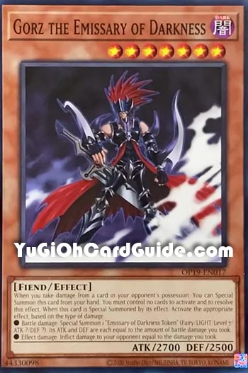 Yu-Gi-Oh Card: Gorz the Emissary of Darkness