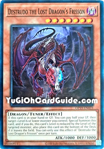 Yu-Gi-Oh Card: Destrudo the Lost Dragon's Frisson