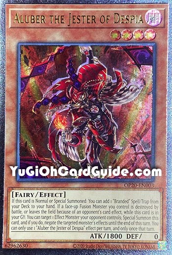 Yu-Gi-Oh Card: Aluber the Jester of Despia
