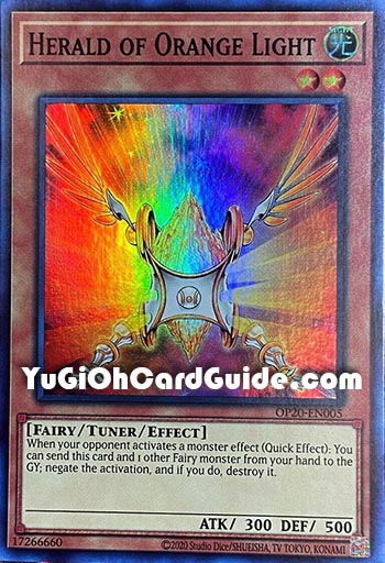 Yu-Gi-Oh Card: Herald of Orange Light