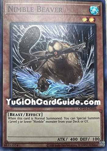 Yu-Gi-Oh Card: Nimble Beaver