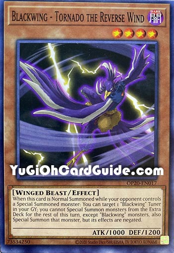 Yu-Gi-Oh Card: Blackwing - Tornado the Reverse Wind