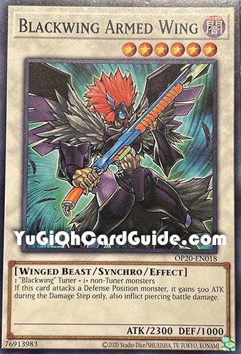 Yu-Gi-Oh Card: Blackwing Armed Wing