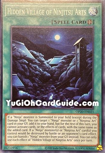 Yu-Gi-Oh Card: Hidden Village of Ninjitsu Arts