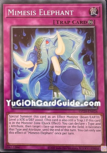 Yu-Gi-Oh Card: Mimesis Elephant