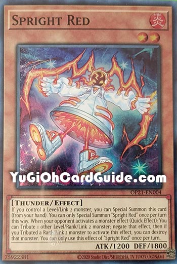 Yu-Gi-Oh Card: Spright Red