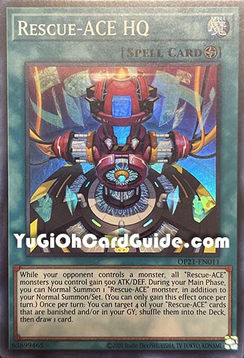 Yu-Gi-Oh Card: Rescue-ACE HQ
