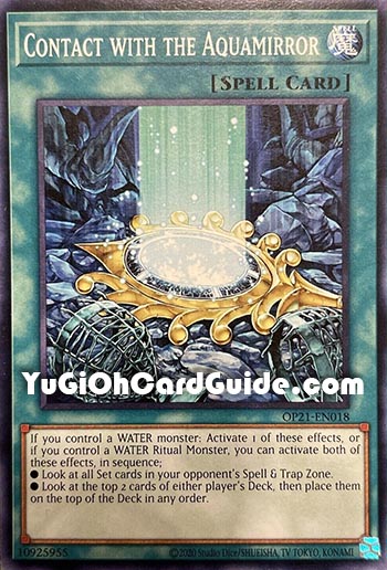 Yu-Gi-Oh Card: Contact with the Aquamirror