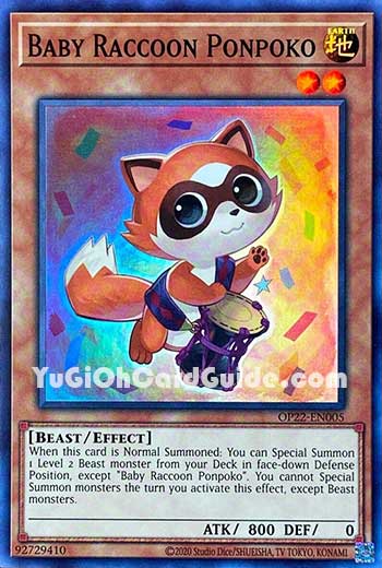 Yu-Gi-Oh Card: Baby Raccoon Ponpoko