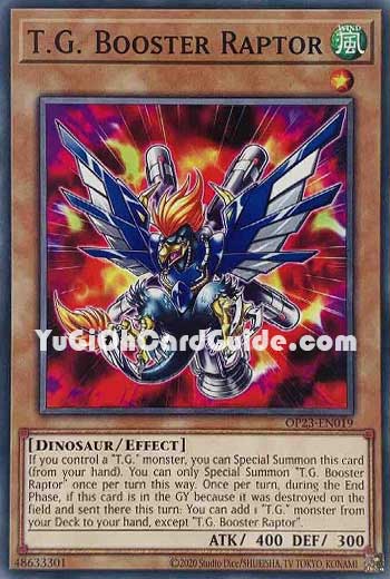 Yu-Gi-Oh Card: T.G. Booster Raptor