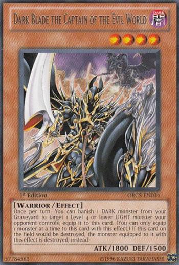 Yu-Gi-Oh Card: Dark Blade the Captain of the Evil World