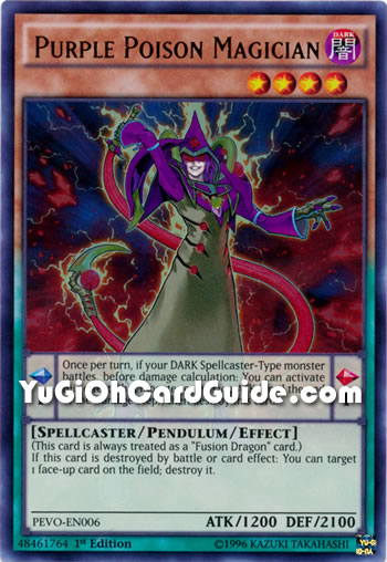 Yu-Gi-Oh Card: Purple Poison Magician