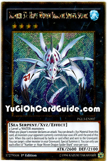 Yu-Gi-Oh Card: Number 37: Hope Woven Dragon Spider Shark