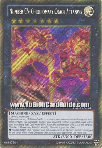 Yu-Gi-Oh Card: Number C6: Chronomaly Chaos Atlandis