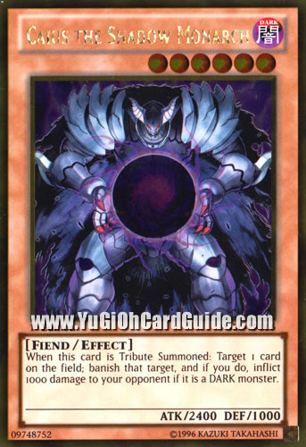 Caius The Shadow Monarch Carte Yu-Gi-Oh! SD14-JP001 - Caius The Shadow  Monarch - Japanese Ultra Rare Card Yugioh Deck