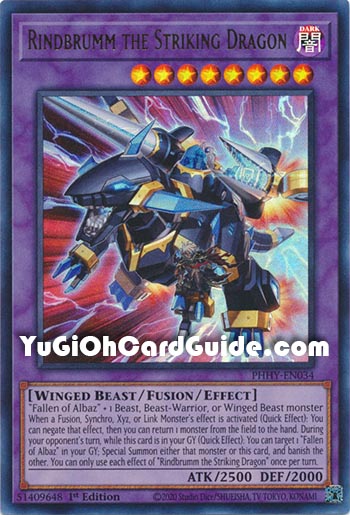 Yu-Gi-Oh Card: Rindbrumm the Striking Dragon