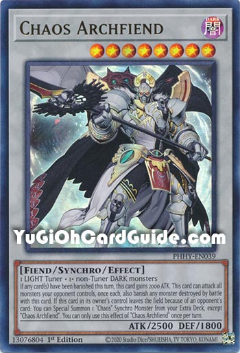 Yu-Gi-Oh Card: Chaos Archfiend