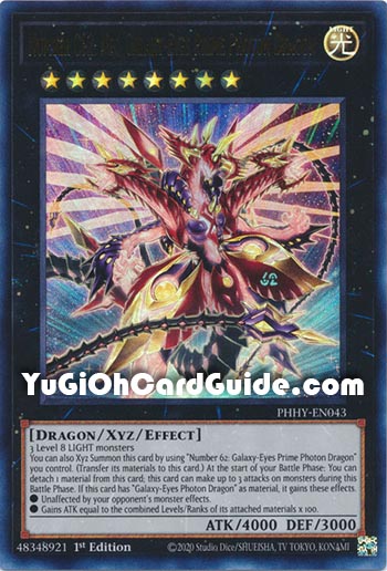 Yu-Gi-Oh Card: Number C62: Neo Galaxy-Eyes Prime Photon Dragon