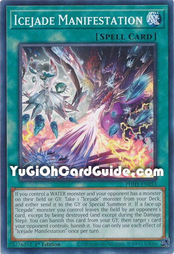 Yu-Gi-Oh Card: Icejade Manifestation