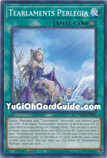 Yu-Gi-Oh Card: Tearlaments Perlegia