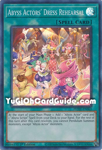 Yu-Gi-Oh Card: Abyss Actors' Dress Rehearsal