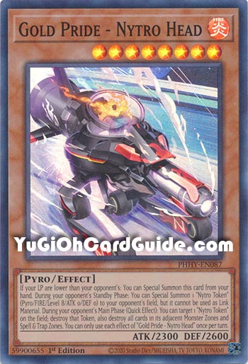 Yu-Gi-Oh Card: Gold Pride - Nytro Head