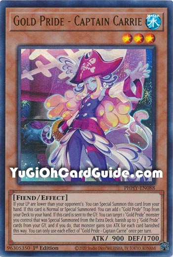 Yu-Gi-Oh Card: Gold Pride - Captain Carrie