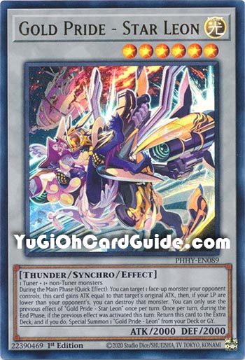 Yu-Gi-Oh Card: Gold Pride - Star Leon
