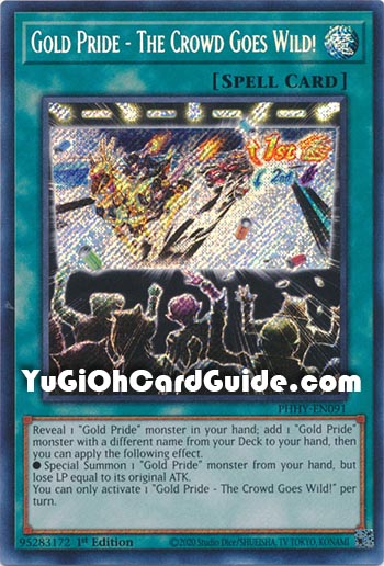 Yu-Gi-Oh Card: Gold Pride - The Crowd Goes Wild!