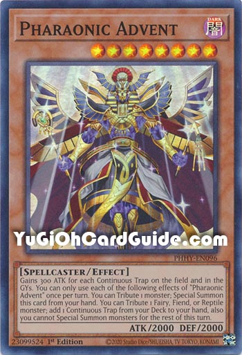 Yu-Gi-Oh Card: Pharaonic Advent