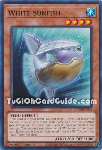 Yu-Gi-Oh Card: White Sunfish