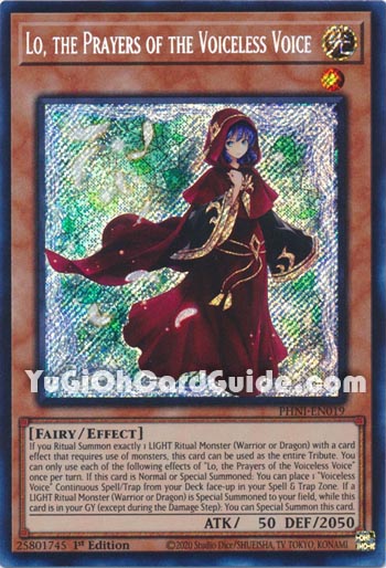 Yu-Gi-Oh Card: Lo, the Prayers of the Voiceless Voice