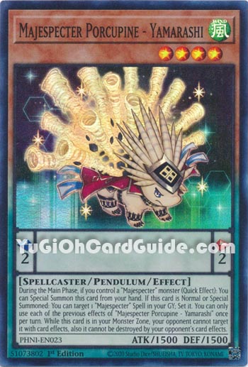 Yu-Gi-Oh Card: Majespecter Porcupine - Yamarashi