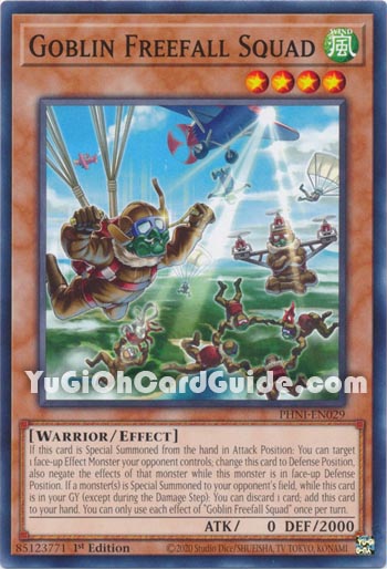 Yu-Gi-Oh Card: Goblin Freefall Squad