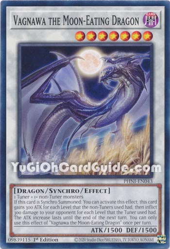 Yu-Gi-Oh Card: Vagnawa the Moon-Eating Dragon
