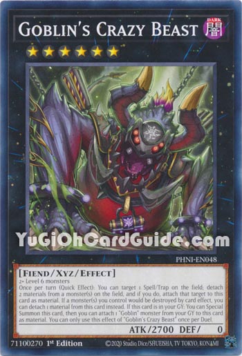Yu-Gi-Oh Card: Goblin's Crazy Beast