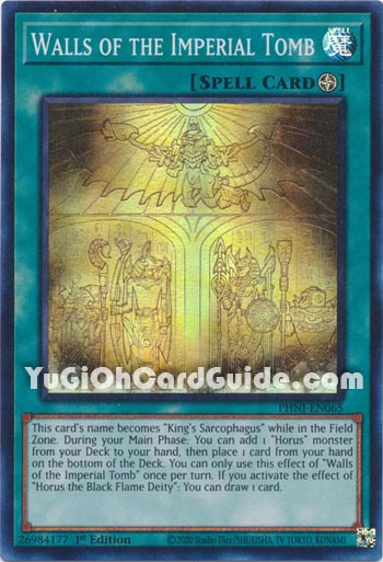 Yu-Gi-Oh Card: Walls of the Imperial Tomb