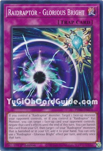 Yu-Gi-Oh Card: Raidraptor - Glorious Bright